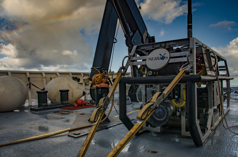 The forward-facing high-definition camera is the most commonly seen view from ROV Seirios.