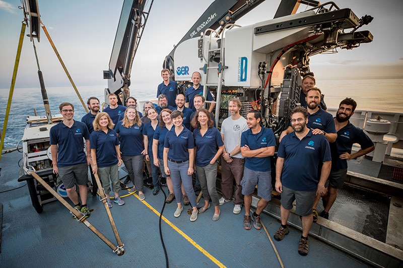 The mission team for the Windows to the Deep 2018 expedition.