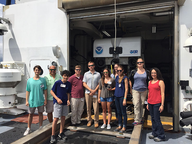 Members of the South Atlantic Fisheries Management Council and their families toured NOAA Ship Okeanos Explorer during World Oceans Day on Friday, June 8.
