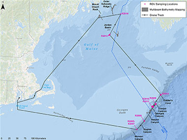 This map shows the cruise track from last year’s transboundary cruise entitled ‘Northern Neighbors.’