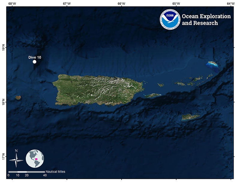 Location of Dive 10 on November 10, 2018.