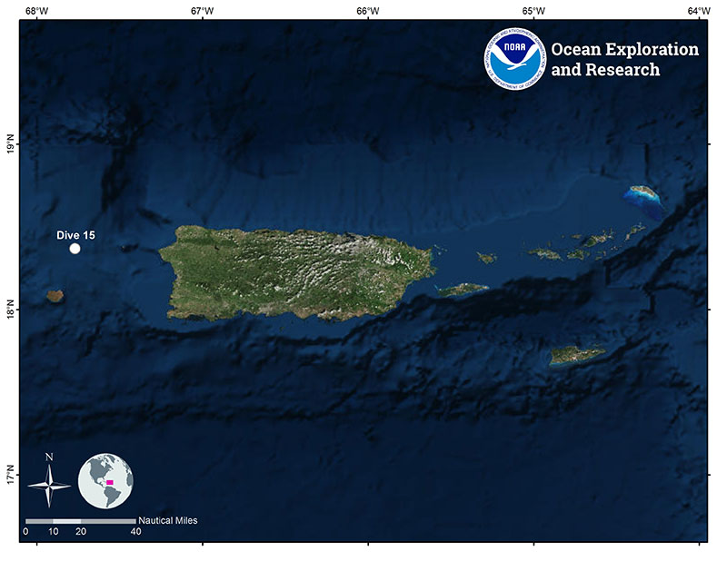 Location of Dive 15 on November 15, 2018.