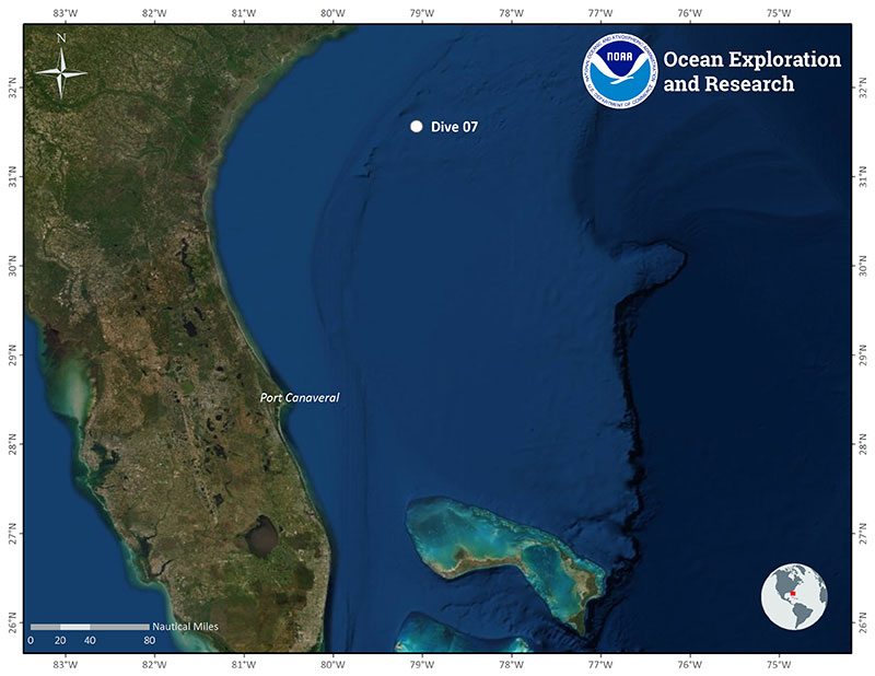 Location of Dive 07 on June 28, 2019.