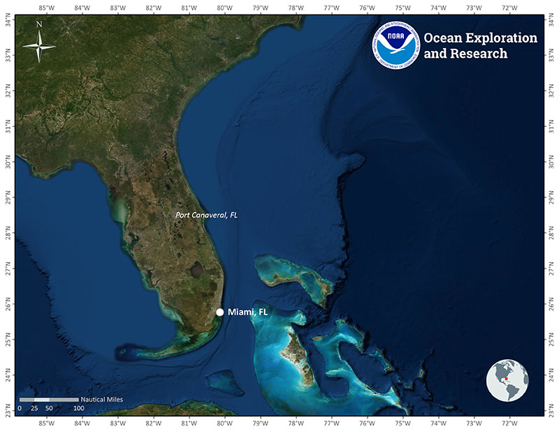 Location of NOAA Ship Okeanos Explorer on October 31, 2019. 
