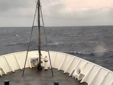 Heavy seas and cloudy weather have challenged the ship and crew during the EXPRESS: West Coast Mapping 2022 expedition lately, but careful planning and attention to changing sea states ensure mapping operations continue safely through everything the Pacific Ocean has to offer this time of year.