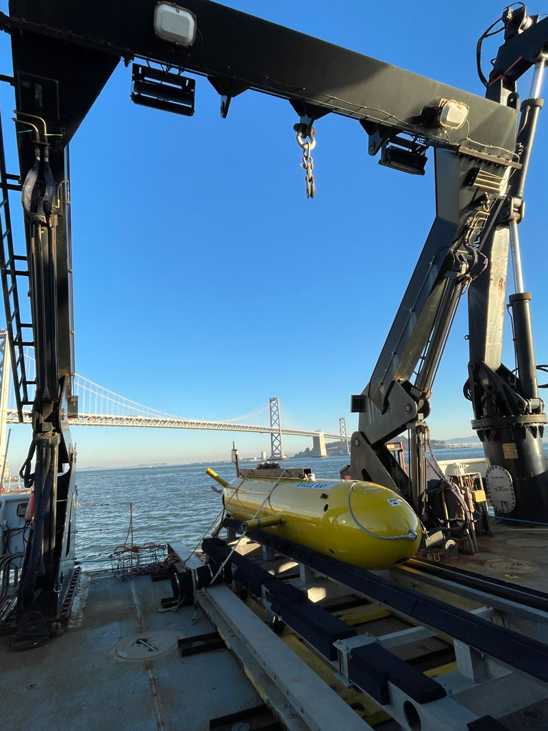 The low-cost Maka Niu camera module and light modules attached to one of the PVC deployment configurations tested aboard NOAA Ship Okeanos Explorer during the 2023 EXPRESS: West Coast Exploration (AUV and Mapping) expedition.