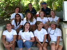 Girl Scouts at the end of their trip.