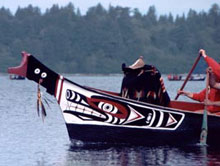 A Coast Salish design embodied in Raven Spirit of the Suquamish Tribe.