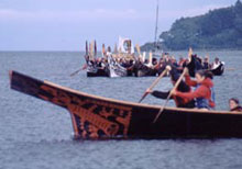 Coast Salish design canoe 