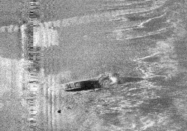side scan sonar image of the Grecian