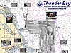 Thunder Bay map with side scan sonar tracklines