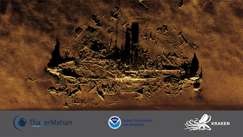 Synthetic aperture sonar data collected over a shipwreck site offshore of Virginia/North Carolina using the towed KATFISH™ equipped with a 180-centimeter AquaPix® MINSAS synthetic aperture sonar sensor. The system is being operated by ThayerMahan, Inc. and Kraken Robotics on NOAA Ship <em>Okeanos Explorer</em> as part of the 2019 Technology Demonstration.