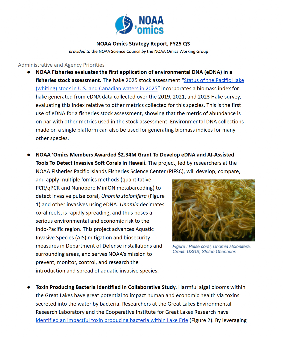 NOAA 'Omics Strategy button